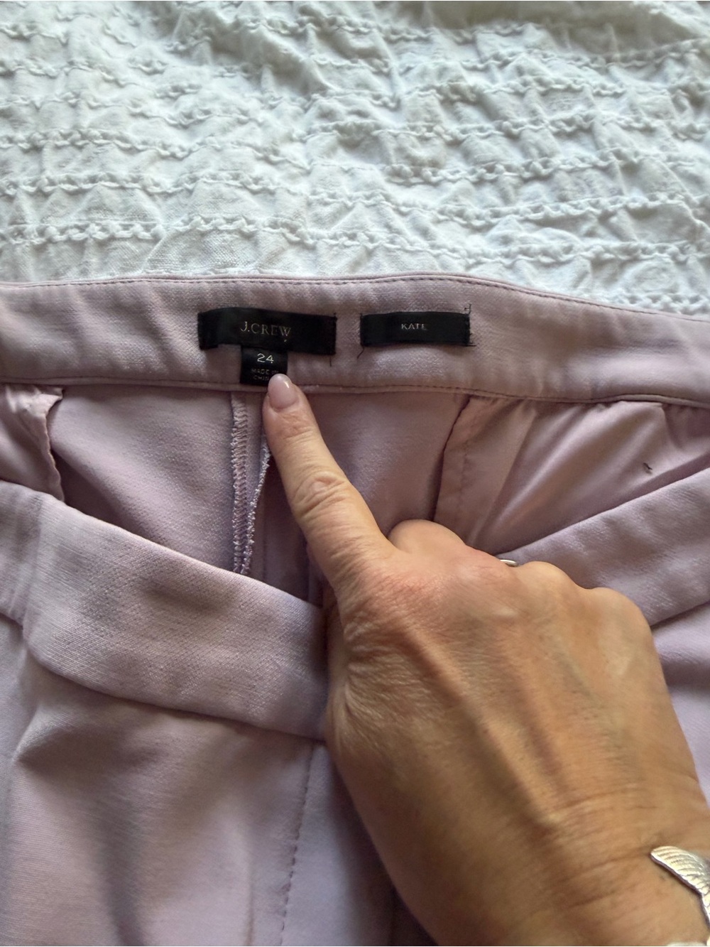 J. Crew Women's Trousers in Soft Mauve Pink